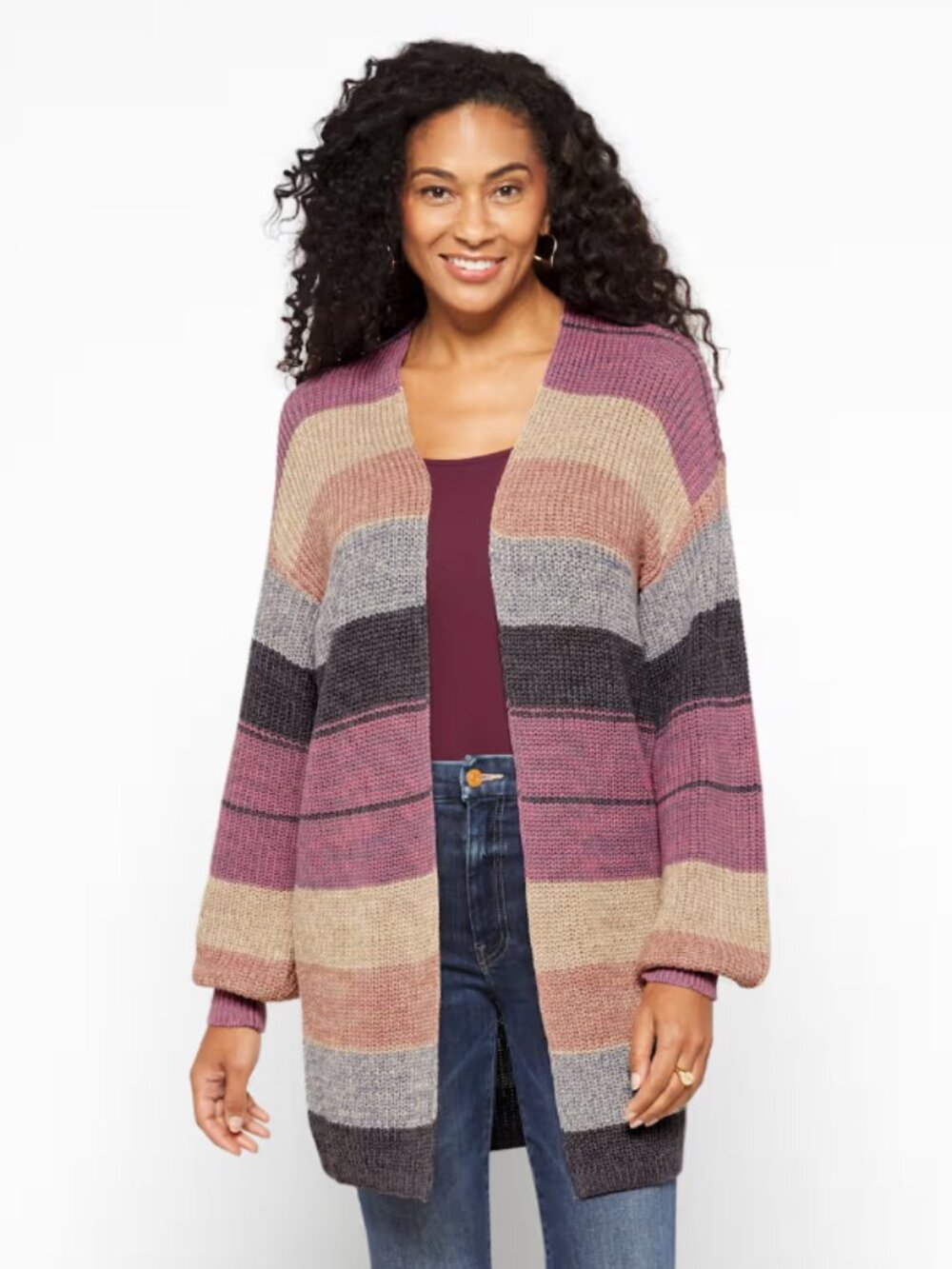 Saltwater Luxe Bijou Balloon Sleeve Cardigan